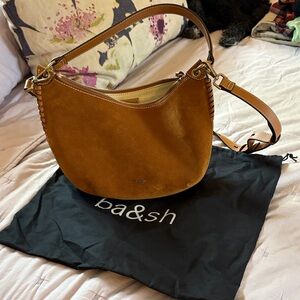 NWOT ba&sh Brown Suede Crossbody Bag